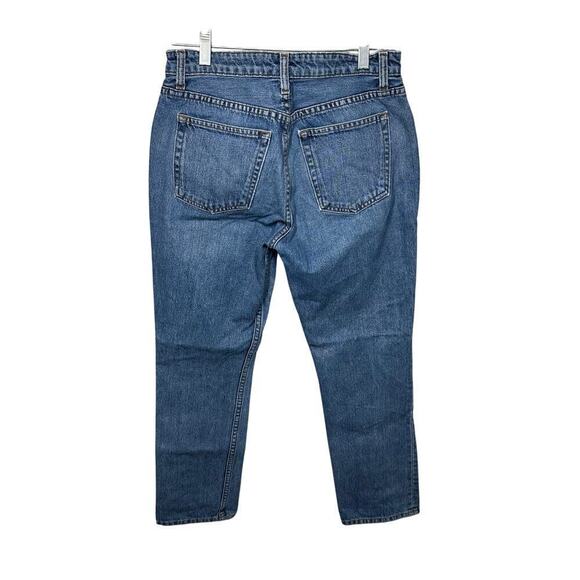 Reformation Winona Petite Mid Rise Button Fly Jeans Blue Denim - Picture 5 of 6